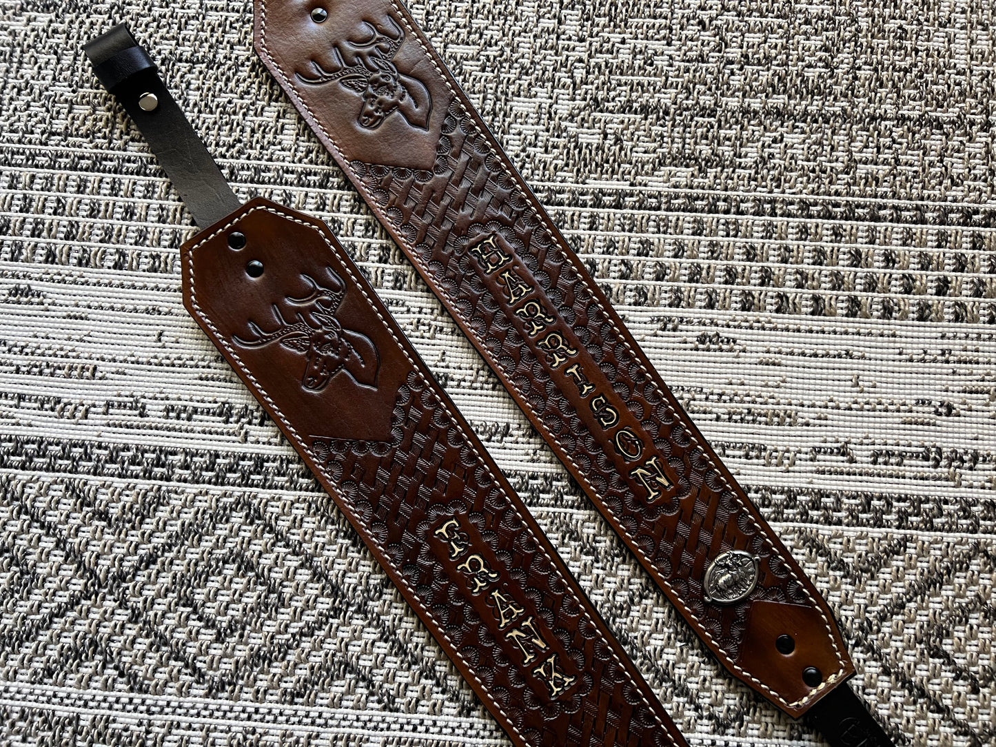 Custom Stamped Rifle Sling w/Concho