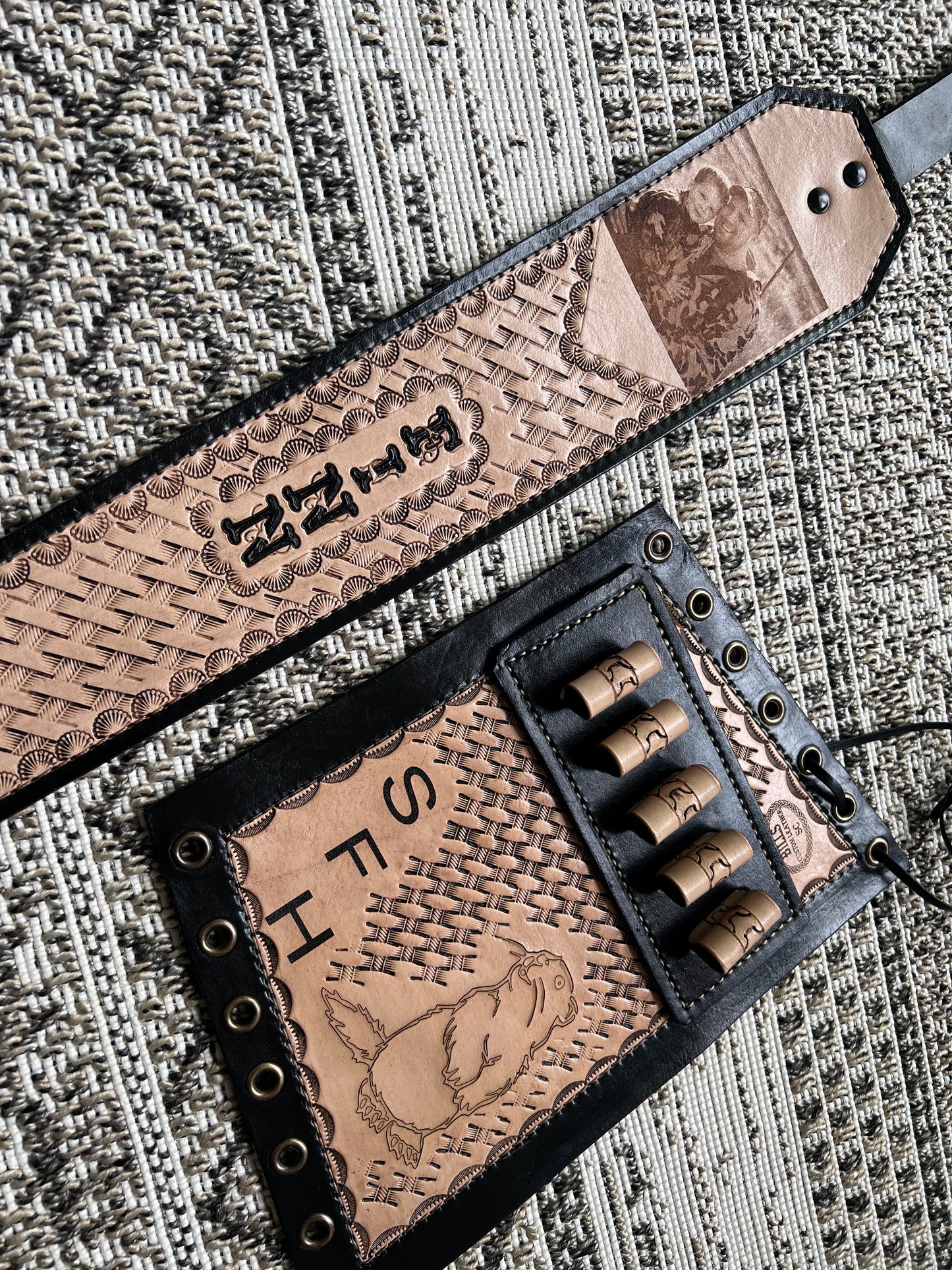 Custom Laser Engraved Rifle Sling and Butt Stock Combo